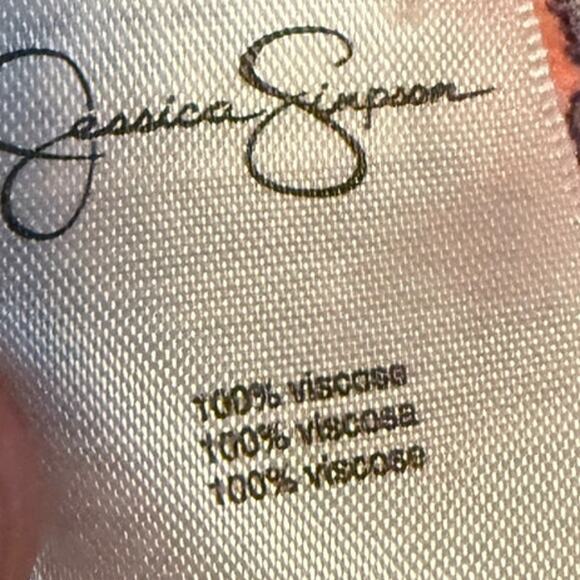 JESSICA SIMPSON Red Floral Puff Sleeve Blouse SZ MEDIUM - Picture 7 of 8